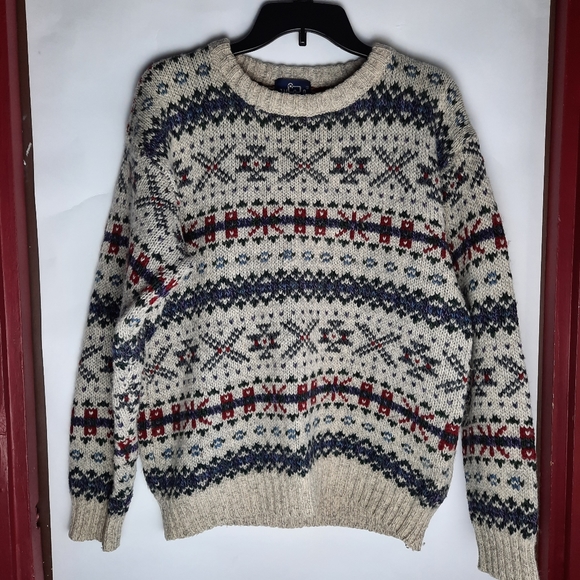 Woolrich Sweaters - Woolrich Oversized Wool Blend Print Sweater Sz M